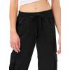 MoFiz Womens Capris with Pockets Loose Fit Casual Capri Pants Dressy Lightweight Ladies Baggy Cargo Pants for Hiking(Black)