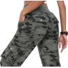 MoFiz Womens Capris with Pockets Loose Fit Casual Capri Pants Dressy Lightweight Ladies Baggy Cargo Pants for Hiking(Camo Green)