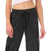 MoFiz Womens Capris with Pockets Loose Fit Casual Capri Pants Dressy Lightweight Ladies Baggy Cargo Pants for Hiking(Dark Grey)