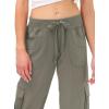MoFiz Womens Capris with Pockets Loose Fit Casual Capri Pants Dressy Lightweight Ladies Baggy Cargo Pants for Hiking(Grey)