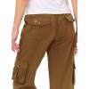 MoFiz Womens Capris with Pockets Loose Fit Casual Capri Pants Dressy Lightweight Ladies Baggy Cargo Pants for Hiking(Yellow 1)