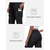 MoFiz Women’s Cargo Capris Pants with Pockets Lightweight Quick Dry Travel Hiking Summer Pants for Women(Black)