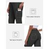 MoFiz Women’s Cargo Capris Pants with Pockets Lightweight Quick Dry Travel Hiking Summer Pants for Women(Dark Gray)