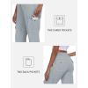 MoFiz Women’s Cargo Capris Pants with Pockets Lightweight Quick Dry Travel Hiking Summer Pants for Women(Gray)