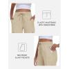 MoFiz Women’s Cargo Capris Pants with Pockets Lightweight Quick Dry Travel Hiking Summer Pants for Women(Khaki)