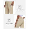 MoFiz Women’s Cargo Capris Pants with Pockets Lightweight Quick Dry Travel Hiking Summer Pants for Women(Khaki)