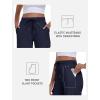 MoFiz Women’s Cargo Capris Pants with Pockets Lightweight Quick Dry Travel Hiking Summer Pants for Women(Navy)