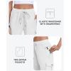 MoFiz Women’s Cargo Shorts Quick Dry Athletic Shorts Lightweight Running Summer Hiking Shorts with Pockets(White)