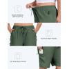 MoFiz Women’s Plus Size Hiking Cargo Shorts Quick Dry Golf Active Shorts Lightweight Summer Shorts with Pockets(Army Green)