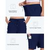 MoFiz Women’s Plus Size Hiking Cargo Shorts Quick Dry Golf Active Shorts Lightweight Summer Shorts with Pockets(Navy)