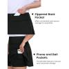 MoFiz Women’s Plus Size Skorts with Pockets Tennis Golf Skirt with Shorts Knee Length High Waisted Athletic Workout Skort(Black)