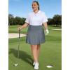 MoFiz Women’s Plus Size Skorts with Pockets Tennis Golf Skirt with Shorts Knee Length High Waisted Athletic Workout Skort(Grey)