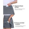 MoFiz Women’s Plus Size Skorts with Pockets Tennis Golf Skirt with Shorts Knee Length High Waisted Athletic Workout Skort(Grey)