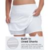 MoFiz Women’s Plus Size Skorts with Pockets Tennis Golf Skirt with Shorts Knee Length High Waisted Athletic Workout Skort(White)