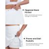 MoFiz Women’s Plus Size Skorts with Pockets Tennis Golf Skirt with Shorts Knee Length High Waisted Athletic Workout Skort(White)
