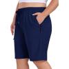 MoFiz Women’s Plus Size Hiking Cargo Shorts Quick Dry Golf Active Shorts Lightweight Summer Shorts with Pockets(Navy)