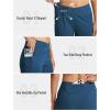 MoFiz Women’s Bermuda Long Shorts 12″ High Waisted Knee Length Shorts for Women Summer Athletic Running Shorts(Indigo)