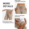 MoFiz Women’s Cargo Capris Hiking Pants Lightweight Quick Dry Outdoor Athletic Travel Casual Loose Comfy Cute Zipper Pockets(C02-khaki)