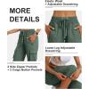 MoFiz Women’s Cargo Capris Hiking Pants Lightweight Quick Dry Outdoor Athletic Travel Casual Loose Comfy Cute Zipper Pockets(C04-army Green)