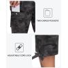 MoFiz Women’s Cargo Capris Hiking Pants Lightweight Quick Dry Outdoor Athletic Travel Casual Loose Comfy Cute Zipper Pockets(C05-camouflage Gray)