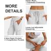 MoFiz Women’s Cargo Capris Hiking Pants Lightweight Quick Dry Outdoor Athletic Travel Casual Loose Comfy Cute Zipper Pockets(C11-rice White Khaki)