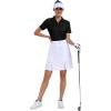 MoFiz Women’s Golf Polo Shirt Short Sleeve Collared 1/4 Zip Athletic Tennis Shirt Quick-Dry Lightweight Summer Casual Tops(Black)