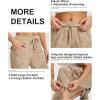 MoFiz Women’s Cargo Capris Hiking Pants Lightweight Quick Dry Outdoor Athletic Travel Casual Loose Comfy Cute Pockets(21-camouflage Ghaki)