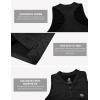 MoFiz Women’s Sleeveless Golf Polo Shirts Tennis Tank Tops Racerback with 1/4 Zip Collarless UPF 50+ Quick Dry Lightweight(Black)