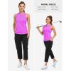 MoFiz Women’s Sleeveless Golf Polo Shirts Tennis Tank Tops Racerback with 1/4 Zip Collarless UPF 50+ Quick Dry Lightweight(Purple)