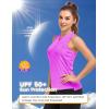 MoFiz Women’s Sleeveless Golf Polo Shirts Tennis Tank Tops Racerback with 1/4 Zip Collarless UPF 50+ Quick Dry Lightweight(Purple)