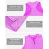 MoFiz Women’s Sleeveless Golf Polo Shirts Tennis Tank Tops Racerback with 1/4 Zip Collarless UPF 50+ Quick Dry Lightweight(Purple)