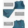 MoFiz Women’s Sleeveless Golf Polo Shirts Tennis Tank Tops Racerback with 1/4 Zip Collarless UPF 50+ Quick Dry Lightweight(Sea Blue)