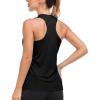 MoFiz Women’s Sleeveless Golf Polo Shirts Tennis Tank Tops Racerback with 1/4 Zip Collarless UPF 50+ Quick Dry Lightweight(Black)