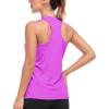 MoFiz Women’s Sleeveless Golf Polo Shirts Tennis Tank Tops Racerback with 1/4 Zip Collarless UPF 50+ Quick Dry Lightweight(Purple)