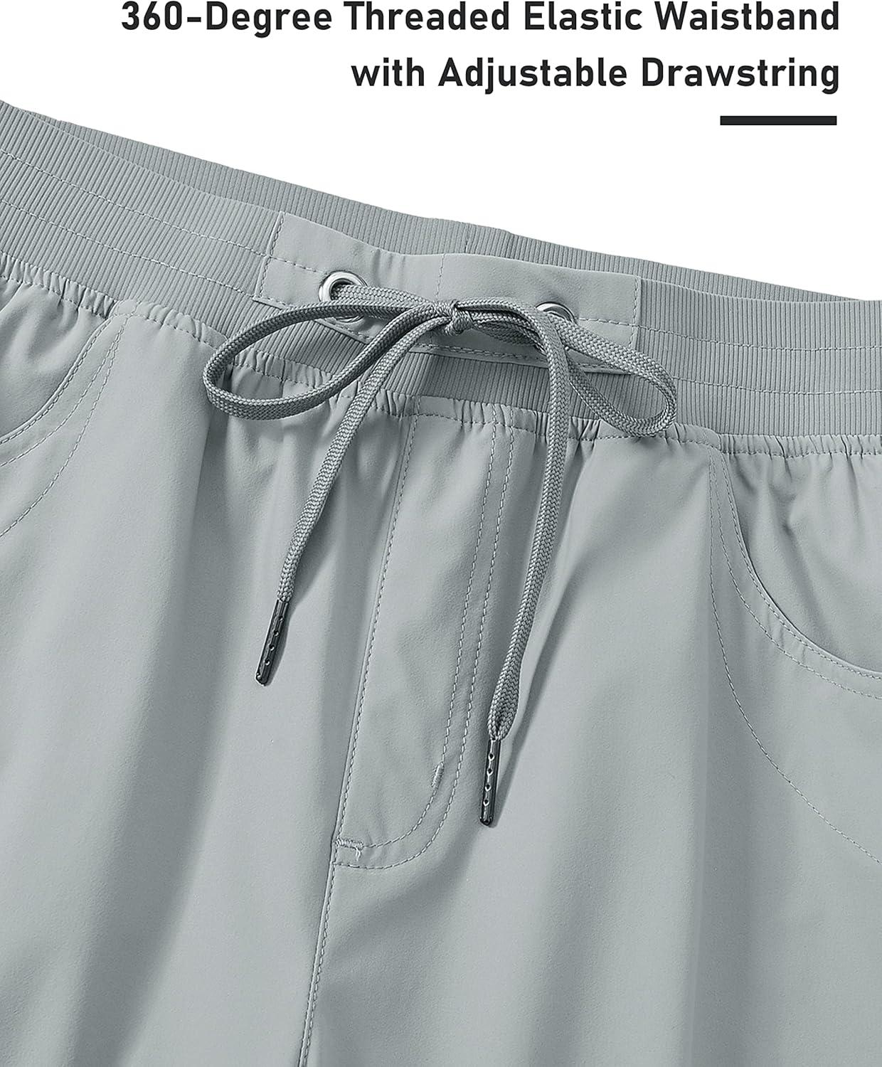 image:imageMoFiz Capri Pants for Women Lightweight Ice Cool Capris for Women Casual Summer Trip Loose Shorts with Zipper PocketsA06light Gray