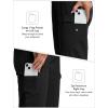 MoFiz Capri Pants for Women Lightweight Ice Cool Capris for Women Casual Summer Trip Loose Shorts with Zipper Pockets(A01-black)