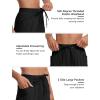 MoFiz Capri Pants for Women Lightweight Ice Cool Capris for Women Casual Summer Trip Loose Shorts with Zipper Pockets(A01-black)
