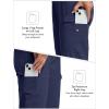 MoFiz Capri Pants for Women Lightweight Ice Cool Capris for Women Casual Summer Trip Loose Shorts with Zipper Pockets(A04-navy Blue)