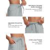 MoFiz Capri Pants for Women Lightweight Ice Cool Capris for Women Casual Summer Trip Loose Shorts with Zipper Pockets(A06-light Gray)