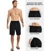 MoFiz Men’s Swim Trunks 9″ Quick Dry Mens Broad Beach Shorts Stretch Mens Swim Shorts(A-black)