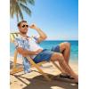 MoFiz Men’s Swim Trunks 9″ Quick Dry Mens Broad Beach Shorts Stretch Mens Swim Shorts(A-blue)