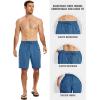 MoFiz Men’s Swim Trunks 9″ Quick Dry Mens Broad Beach Shorts Stretch Mens Swim Shorts(A-blue)