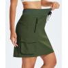 MoFiz Women 18″ Hiking Cargo Skort with Pockets High Waisted Athletic Casual Summer Quick Dry Golf Tennis Skirts(Army Green)