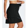MoFiz Women 18″ Hiking Cargo Skort with Pockets High Waisted Athletic Casual Summer Quick Dry Golf Tennis Skirts(Black)