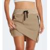 MoFiz Women 18″ Hiking Cargo Skort with Pockets High Waisted Athletic Casual Summer Quick Dry Golf Tennis Skirts(Khaki)