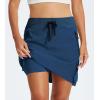MoFiz Women 18″ Hiking Cargo Skort with Pockets High Waisted Athletic Casual Summer Quick Dry Golf Tennis Skirts(Sea Blue)