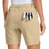 MoFiz Women’s 7″ Golf Shorts UPF 50+ Water-Resistant Hiking Shorts Lightweight Outdoor Stretchy Athletic Shorts(Khaki)