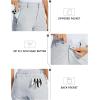 MoFiz Women’s 7″ Golf Shorts UPF 50+ Water-Resistant Hiking Shorts Lightweight Outdoor Stretchy Athletic Shorts(Light Grey)