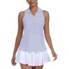 MoFiz Women’s Golf Shirts Sleeveless Tennis Tank Tops Racerback Polo V Neck Collared Quick Dry Athletic Tanks(Light Purple 02 2xl)