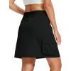 MoFiz Women 18″ Hiking Cargo Skort with Pockets High Waisted Athletic Casual Summer Quick Dry Golf Tennis Skirts(Black)